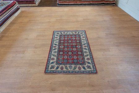 Hand-Knotted Kazak Yakash Rug From Afghanistan