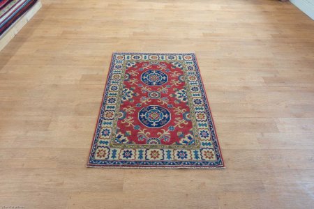 Hand-Knotted Kazak Yakash Rug From Afghanistan