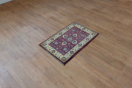 Hand-Knotted Chubi Rug From Afghanistan