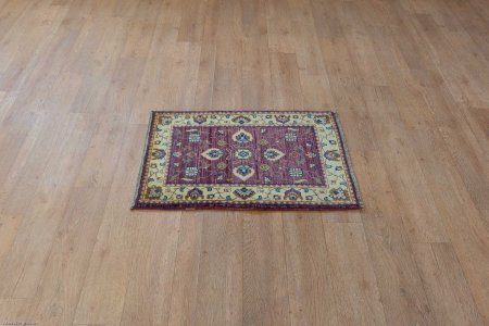 Hand-Knotted Chubi Rug From Afghanistan