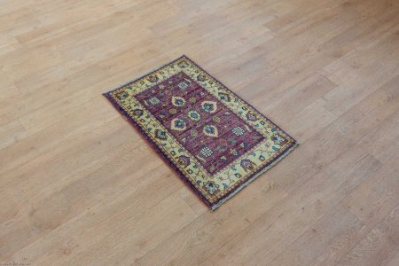 Hand-Knotted Chubi Rug From Afghanistan