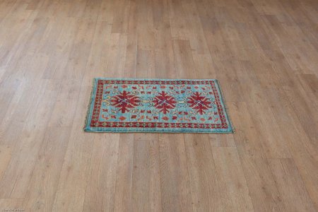 Hand-Knotted Chubi Rug From Afghanistan