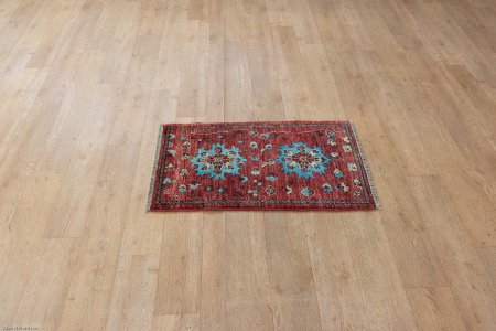 Hand-Knotted Chubi Rug From Afghanistan