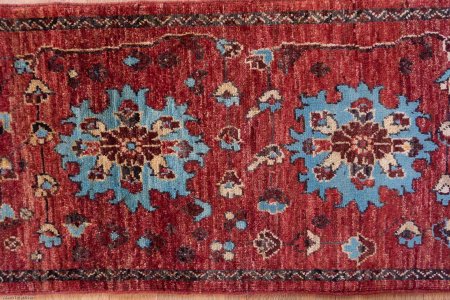 Hand-Knotted Chubi Rug From Afghanistan