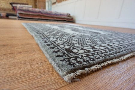 Hand-Knotted Aqcha Rug From Afghanistan