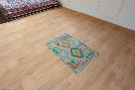 Hand-Made Mazar Kilim From Afghanistan