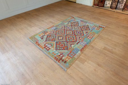 Hand-Made Mazar Kilim From Afghanistan