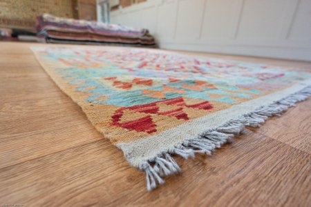 Hand-Made Mazar Kilim From Afghanistan