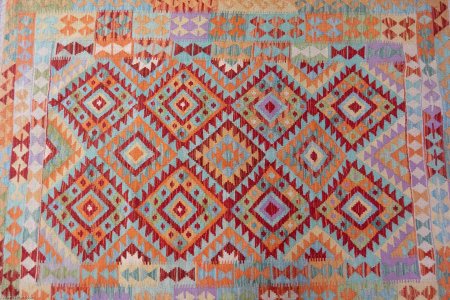 Hand-Made Mazar Kilim From Afghanistan