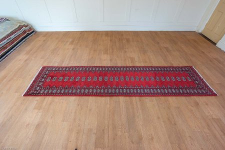 Hand-Knotted Bokhara Runner From Pakistan