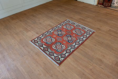 Hand-Knotted Ersari Rug From Pakistan
