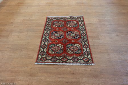 Hand-Knotted Ersari Rug From Pakistan