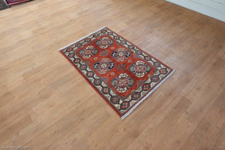 Hand-Knotted Ersari Rug From Pakistan