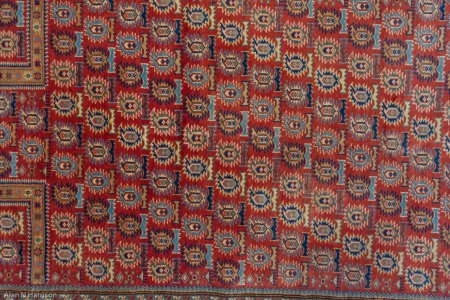 Hand-Knotted Sherwan Rug From Pakistan