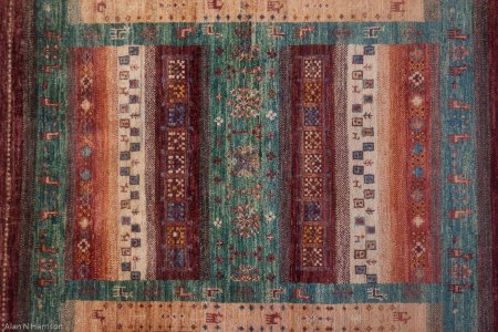 Hand-Knotted Kashgari Rug From Afghanistan
