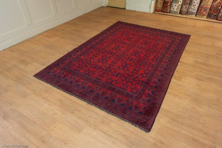 Hand-Knotted Khan Mahomadi Rug From Afghanistan