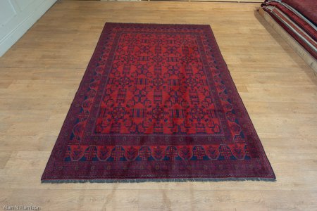 Hand-Knotted Khan Mahomadi Rug From Afghanistan