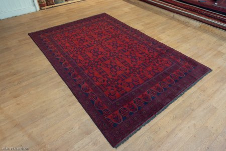 Hand-Knotted Khan Mahomadi Rug From Afghanistan