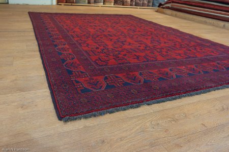 Hand-Knotted Khan Mahomadi Rug From Afghanistan