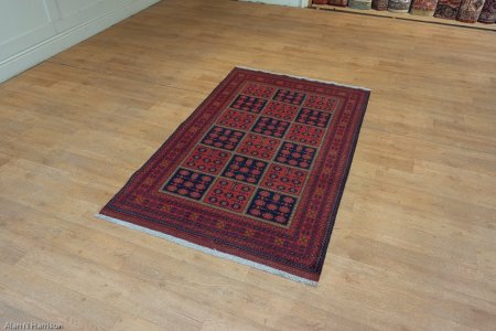 Hand-Knotted Khan Mahomadi Rug From Afghanistan