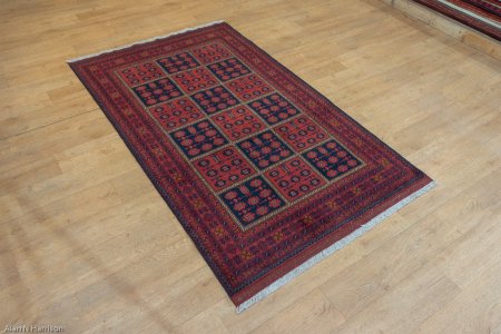 Hand-Knotted Khan Mahomadi Rug From Afghanistan