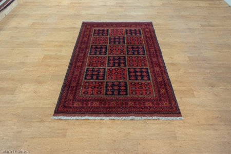 Hand-Knotted Khan Mahomadi Rug From Afghanistan