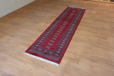 Hand-Knotted Bokhara Runner From Pakistan