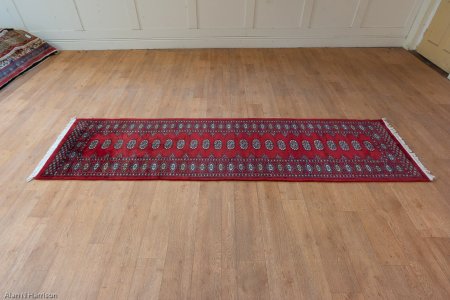 Hand-Knotted Bokhara Runner From Pakistan