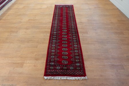 Hand-Knotted Bokhara Runner From Pakistan