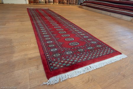 Hand-Knotted Bokhara Runner From Pakistan