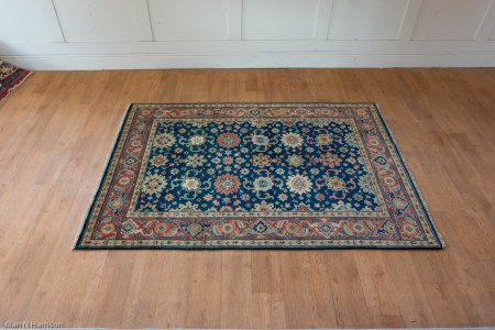 Hand-Knotted Indo Serapi Rug From India