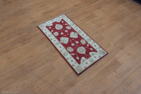 Hand-Knotted Ziegler Rug From Afghanistan