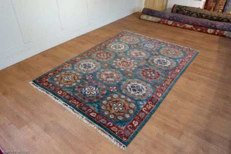Hand-Knotted Aryana Ziegler Rug From Afghanistan