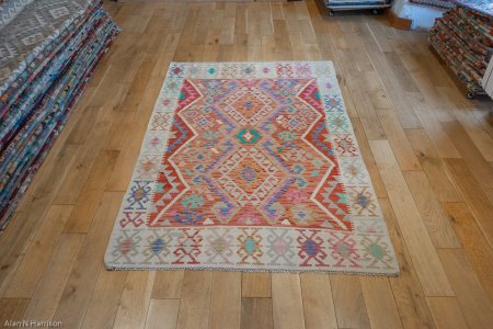 Hand-Made Mazar Kilim From Afghanistan
