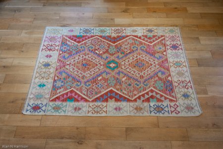 Hand-Made Mazar Kilim From Afghanistan