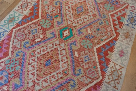 Hand-Made Mazar Kilim From Afghanistan
