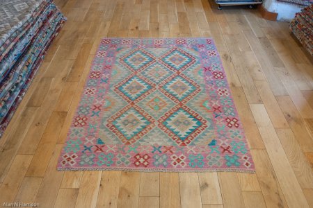 Hand-Made Mazar Kilim From Afghanistan