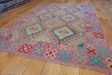 Hand-Made Mazar Kilim From Afghanistan