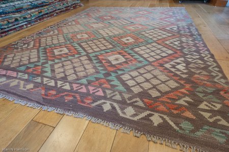 Hand-Made Mazar Kilim From Afghanistan