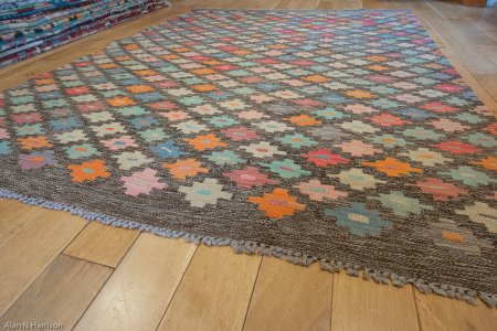 Hand-Made Mazar Kilim From Afghanistan