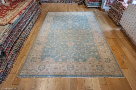 Hand-Knotted Ziegler Rug From Afghanistan