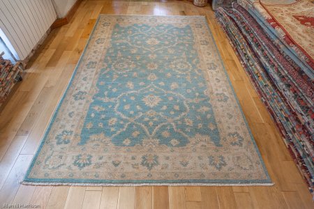 Hand-Knotted Ziegler Rug From Afghanistan