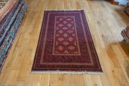 Hand-Knotted Kundoz Rug From Afghanistan