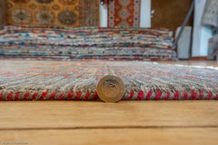 Hand-Knotted Khorjin Rug From Afghanistan