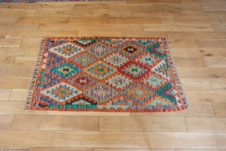 Hand-Made Mazar Kilim From Afghanistan