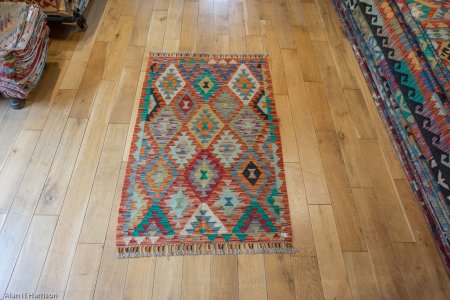 Hand-Made Mazar Kilim From Afghanistan