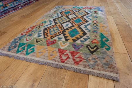 Hand-Made Mazar Kilim From Afghanistan