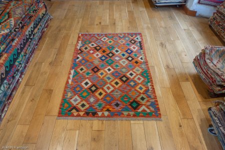Hand-Made Mazar Kilim From Afghanistan