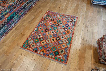 Hand-Made Mazar Kilim From Afghanistan