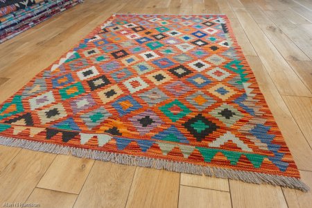 Hand-Made Mazar Kilim From Afghanistan